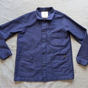 Le Mont St Michel Navy Moleskin Chore Coat
